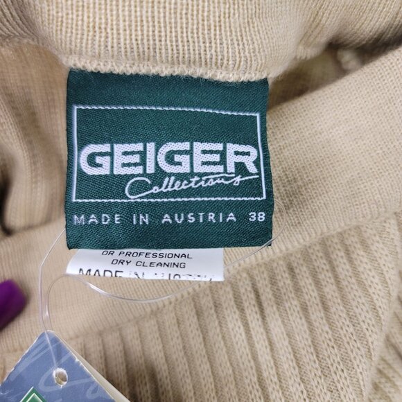 Geiger Ribbed Wool Pants Buff Size US 8 Made In Austria Pure New Wool Deadstock - Picture 6 of 11